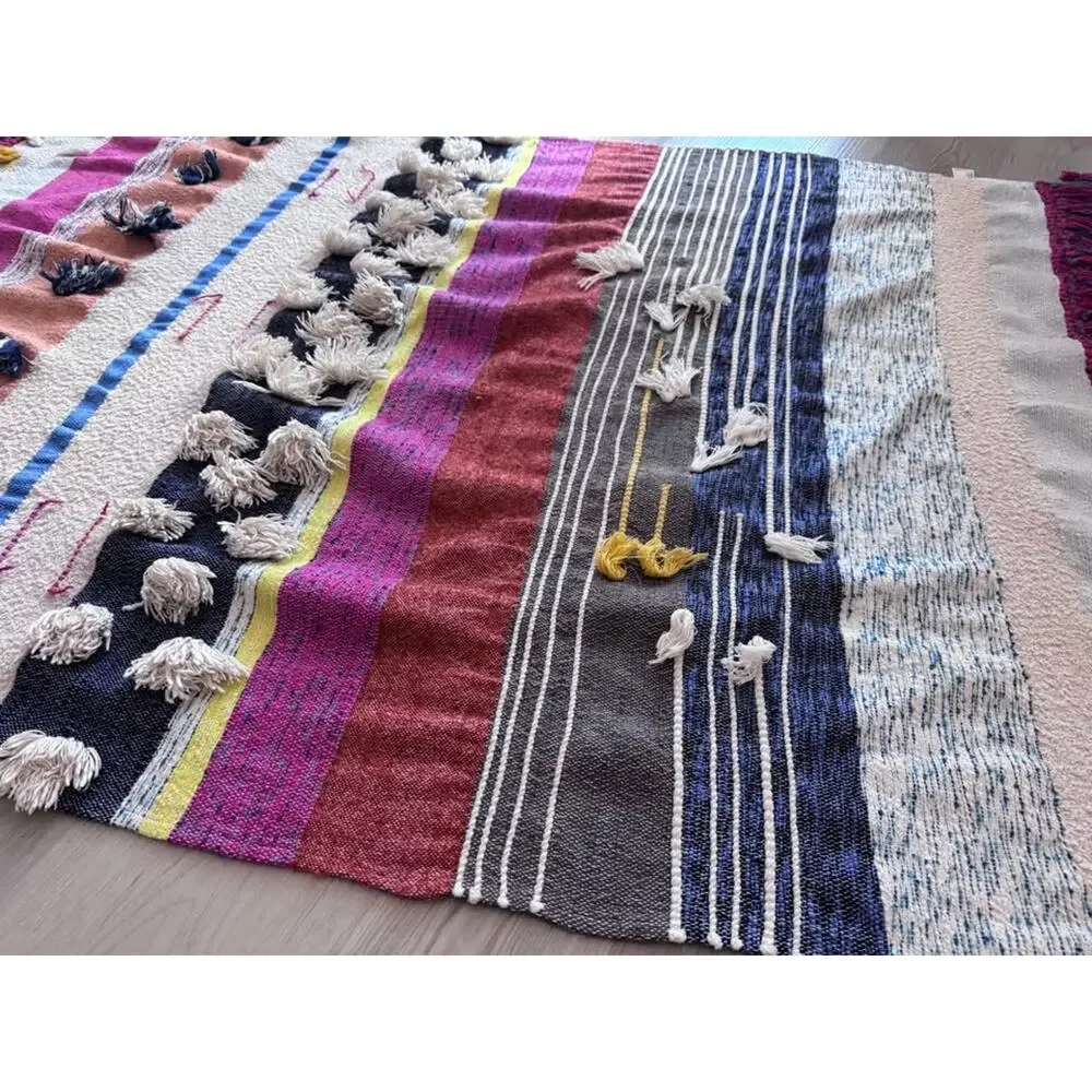 Anthropologie All Roads Design Yucca Tufted Desert Boho Throw Blanket
